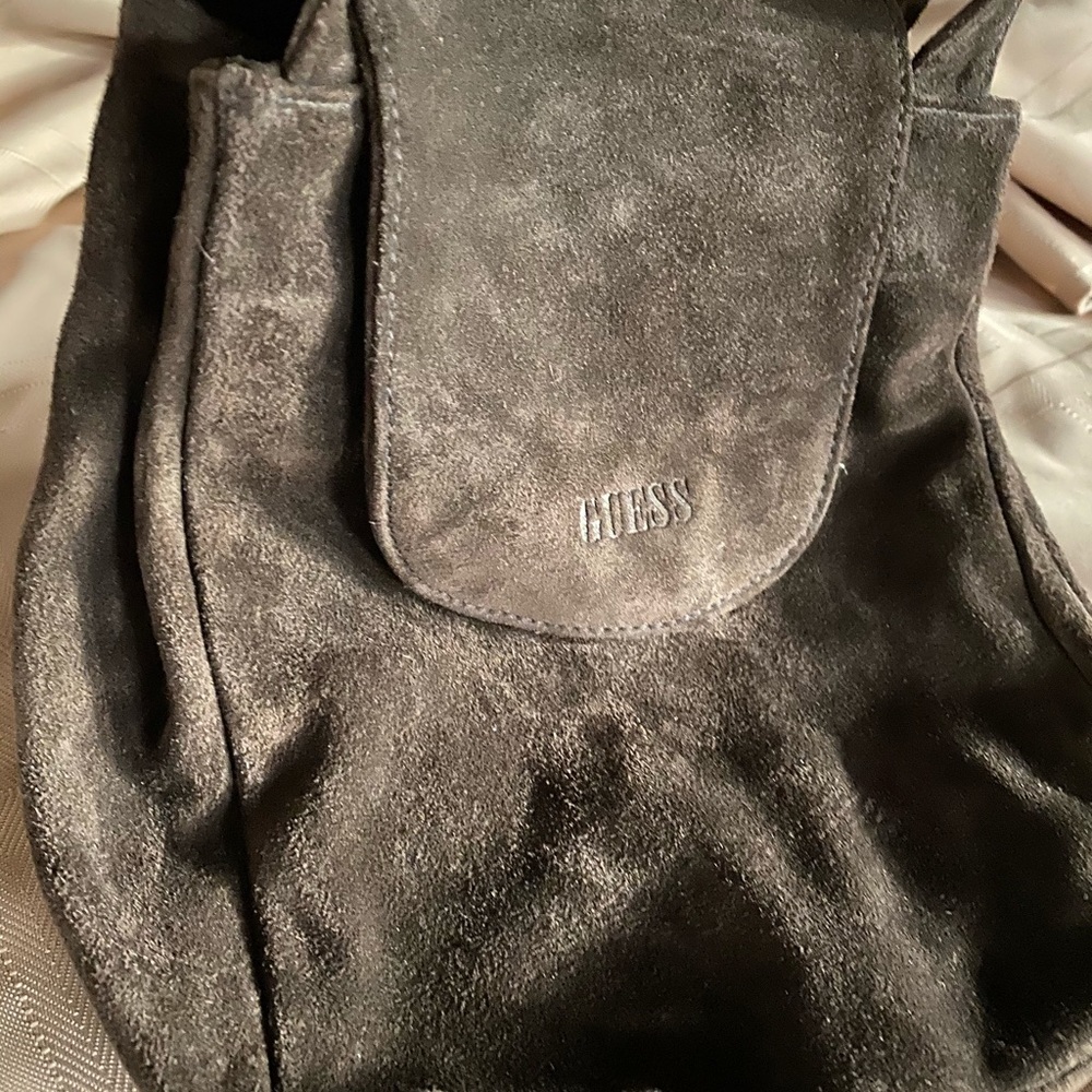 Vintage style GUESS suede handbag